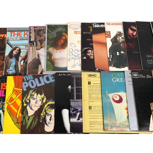 2620 - A collection of vinyl LP records including Barbra Streisand Guilty, The Police Outlandos d'Amour, Cr... 