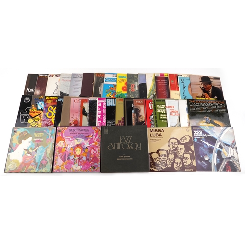 2616 - A collection of vinyl LP records, predominantly jazz and classical, including Glen Miller's Greatest... 