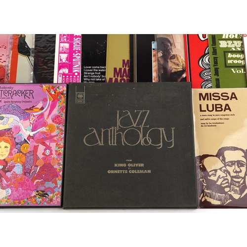 2616 - A collection of vinyl LP records, predominantly jazz and classical, including Glen Miller's Greatest... 