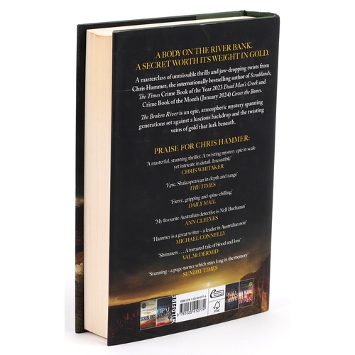 1426 - The Broken River by Chris Hammer, a signed hardback edition, published in 2024, 16cm wide.