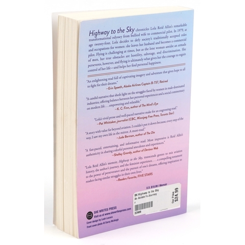 1427 - Highway to the Sky, An Aviator's Journey by Lola Reid Allin, a signed paperback edition, published i... 