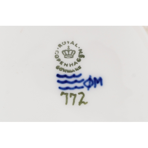 595 - Three Royal Copenhagen Danish porcelain figure groups of farmers, the largest 23cm high.