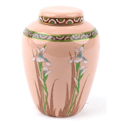 331 - A Frederick Rhead Orion Ware vase and cover for Wood & Sons, 23.5cm high.