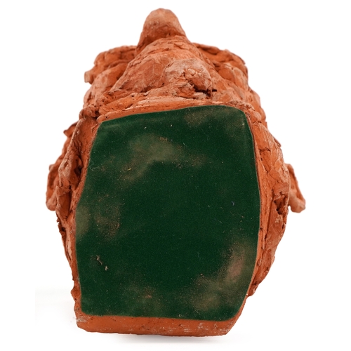 118 - A 20th century pottery portrait bust of an elderly gentleman, 27cm high.