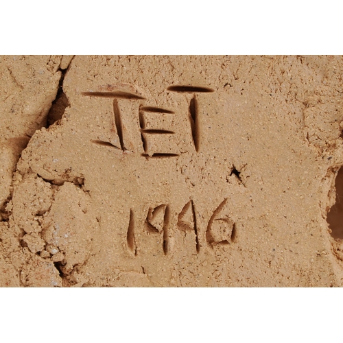 116 - A 20th century pottery head and shoulders portrait bust of a young woman, 33cm high.