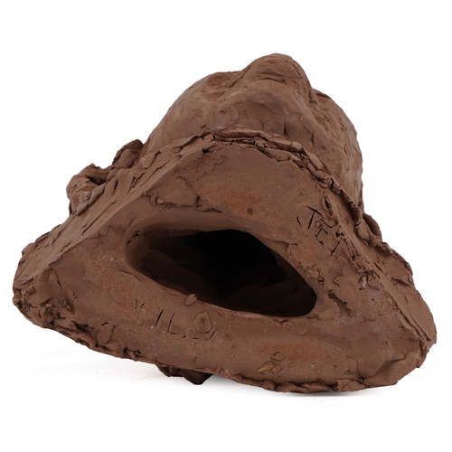 115 - A 20th century plaster head and shoulders portrait bust of a woman, 33cm high.