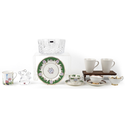 619 - Collectable china and glassware including a Marquis by Waterford crystal fruit bowl, Buckingham Pala... 