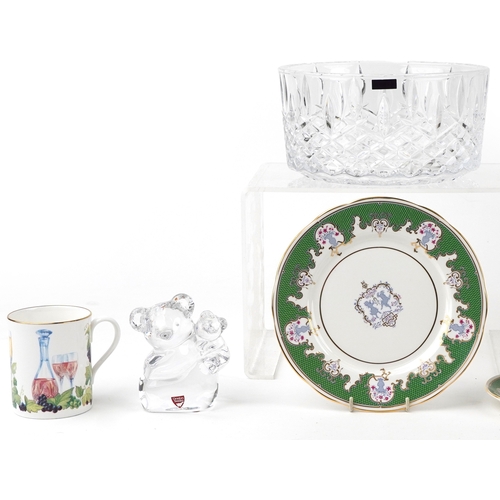 619 - Collectable china and glassware including a Marquis by Waterford crystal fruit bowl, Buckingham Pala... 