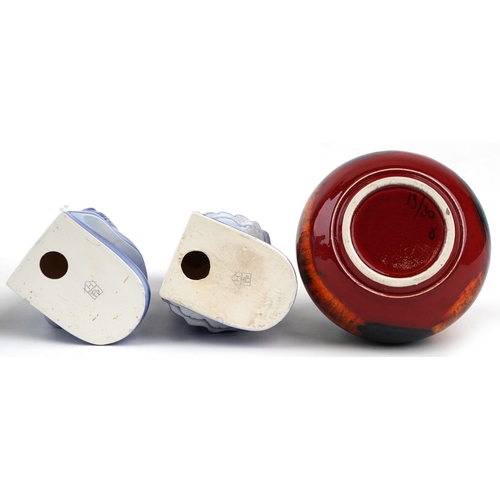 632 - A small group of various collectable items including a Moorcroft pottery circular dish, Royal Crown ... 