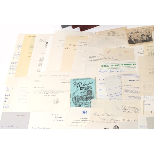 1293 - A large collection of 1950s signed/autographed photographs of film stars and musicians including Shi... 