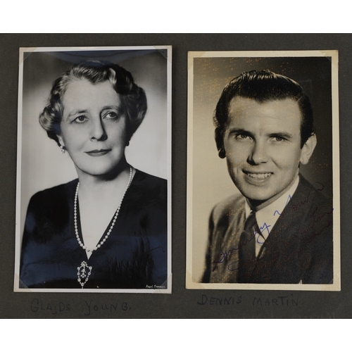 1293 - A large collection of 1950s signed/autographed photographs of film stars and musicians including Shi... 