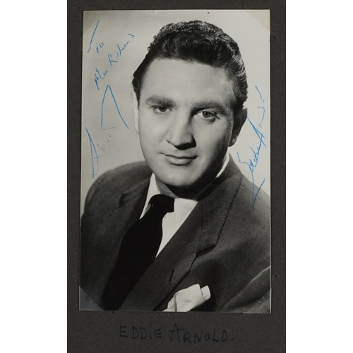 1293 - A large collection of 1950s signed/autographed photographs of film stars and musicians including Shi... 