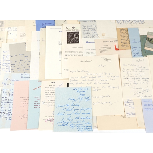 1293 - A large collection of 1950s signed/autographed photographs of film stars and musicians including Shi... 