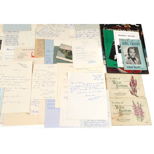 1293 - A large collection of 1950s signed/autographed photographs of film stars and musicians including Shi... 