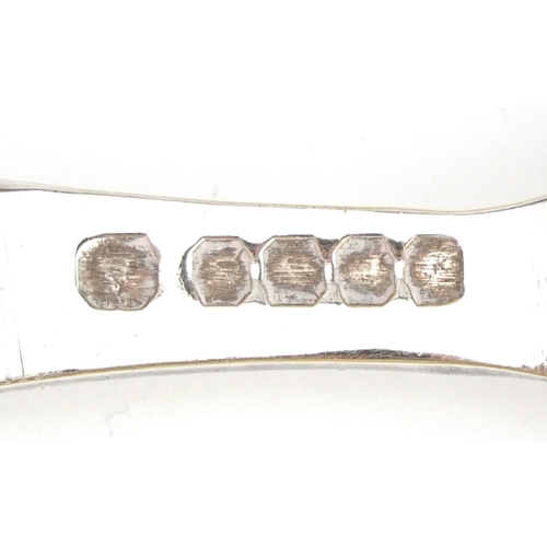 3748 - A set of six fish knives and forks with silver collars and silver plated blades housed in a fitted c... 