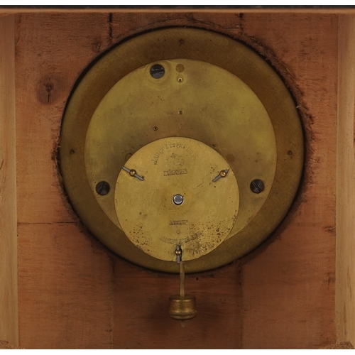 18 - A 19th century boulle work and tortoiseshell mantle clock, the ebonised case with a circular white e... 