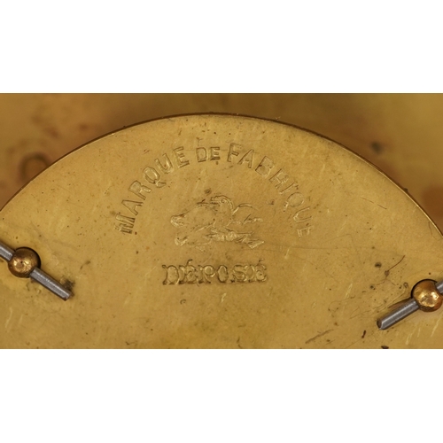 18 - A 19th century boulle work and tortoiseshell mantle clock, the ebonised case with a circular white e... 