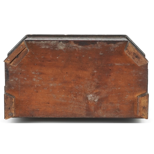 18 - A 19th century boulle work and tortoiseshell mantle clock, the ebonised case with a circular white e... 