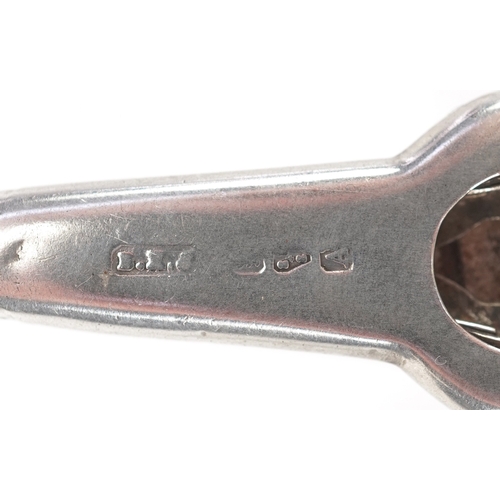 3686 - Antique silver chatelaine tools including an engraved cased snuff spoon, Birmingham 1912, a cigar cu... 