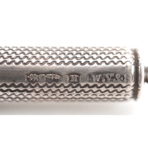 67 - Four antique silver cased propelling pencils including a William Vale & Sons engine turned example, ... 