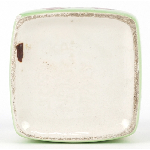 1839 - Scar, a set of Italian pottery smoking advertising ashtrays with stand, 4.5cm high x 8cm wide.