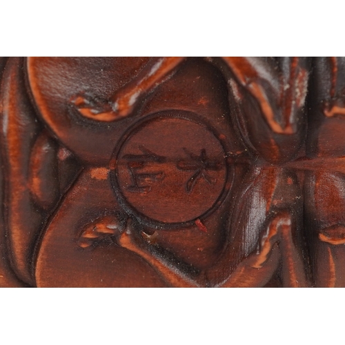 1823 - Six Japanese carved wood okimonos in the form of animals including winged insects, dragons, rabbit a... 