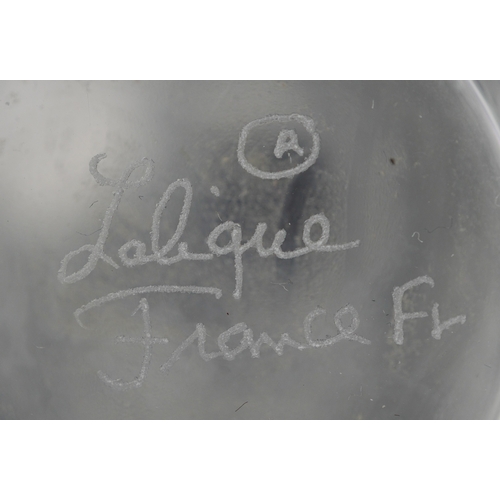 6 - A Lalique frosted glass Femme Fleurs vase etched Lalique France to the base, 10cm high.