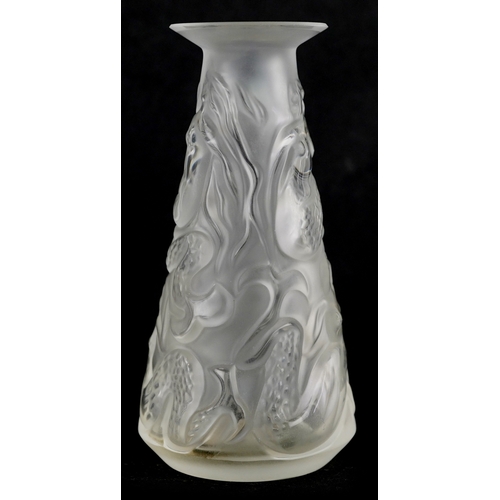 5 - A Lalique frosted glass Sirene vase, etched Lalique France to the base, 10cm high.