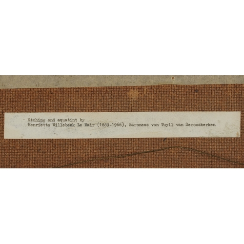 2524 - Henriette Willebeek le Mair (1899-1966) - Baroness van Tuyll van Serooskerken, a 20th century aquati... 