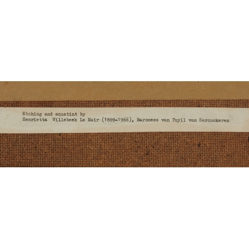 2524 - Henriette Willebeek le Mair (1899-1966) - Baroness van Tuyll van Serooskerken, a 20th century aquati... 