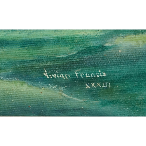 2518 - Vivian Francis - The Old Osborne, 20th century British School, oil on canvas, signed, framed, 30cm x... 