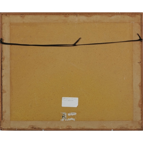 2417 - After Martin Benka - Surrealist landscape, mid 20th century continental school pastels on paper, sig... 