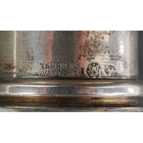 3676 - William IV and later silver mounted glassware comprising cut crystal decanters, a caster and dressin... 