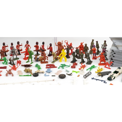 766 - A collection of vintage Airfix model racing cars, track and accessories, together with other vintage... 