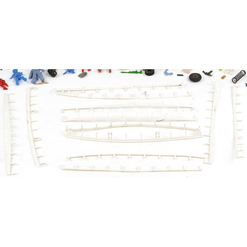 766 - A collection of vintage Airfix model racing cars, track and accessories, together with other vintage... 