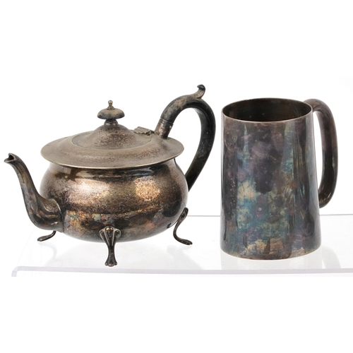 1787 - Antique and later metalware including silver plated wine coaster, a Royal Hampshire Lancaster Bomber... 