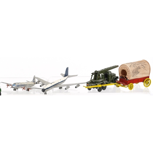 724 - Vintage and later diecast vehicles, predominantly Corgi and Dinky, including military vehicles and a... 