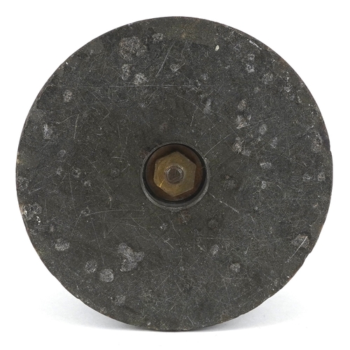 480 - An early 20th century bronze sculpture of a maiden on a green marble plinth base, 28cm high.