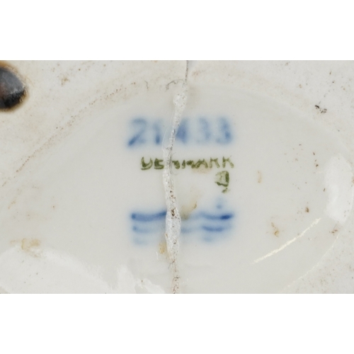 648 - 20th century pottery including a Royal Copenhagen bear cub, a Majolica picture and a Shorter & Sons ... 