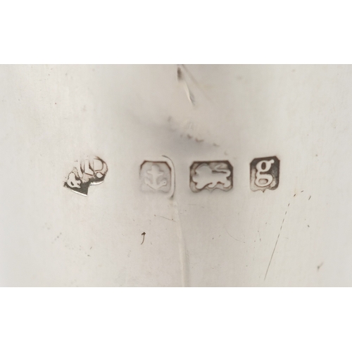 3675 - A Napper & Davenport open salt with blue glass liner and mustard spoon, Birmingham 1922 together wit... 