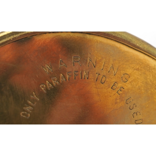 1477 - A vintage Aberaman Colliery brass miner's lamp numbered 166196, 21cm high.