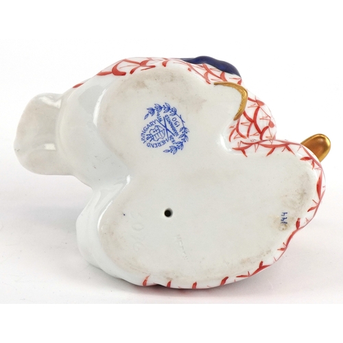 Herend, a Hungarian porcelain figure group of two ducks hand painted in ...