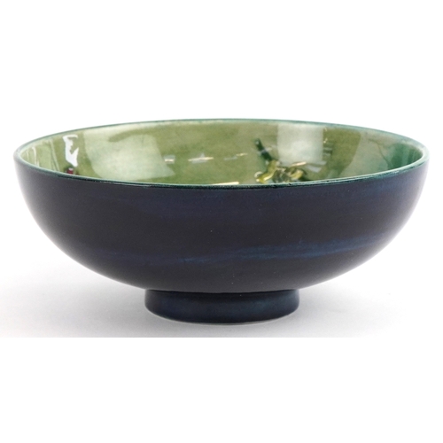 188 - A 1953 Moorcroft pottery bowl commemorating the Coronation of Queen Elizabeth II, 11.5cm in diameter... 