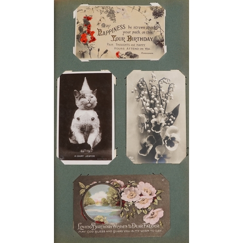 1288A - Edwardian and later postcards and greetings cards including The Coronation of George V, prints of wa... 