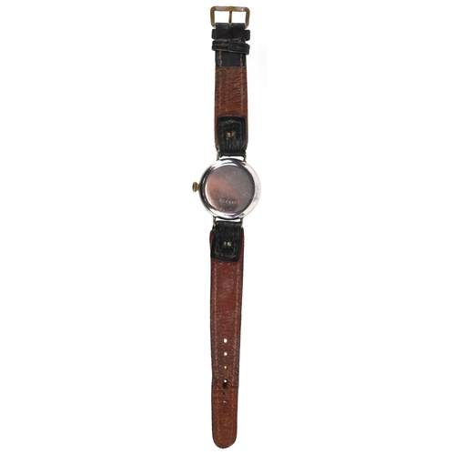 2752 - West End Watch Co., a military interest gentlemen's manual wind wristwatch having enamelled dial wit... 