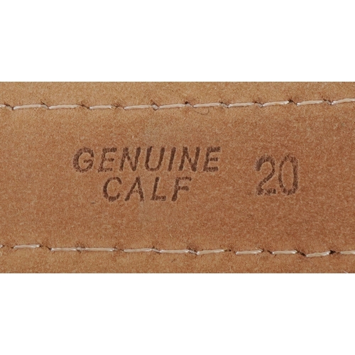 2755 - A British military World War II trench watch having enamelled dial with Arabic numerals, the dial 29... 