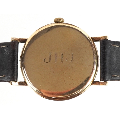 3130 - Vertex, a gentlemen's 9ct gold Vertex Revue manual wind wristwatch with box and presentation card, t... 