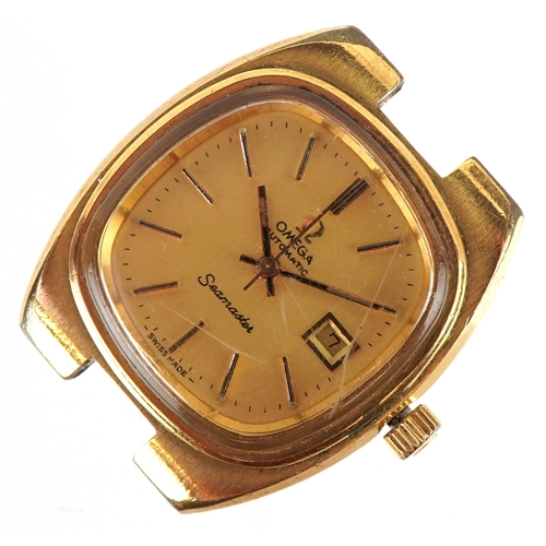 3429 - Omega, a ladies Omega Seamaster automatic wristwatch with date aperture, the dial 22mm wide.