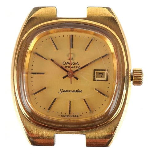 3429 - Omega, a ladies Omega Seamaster automatic wristwatch with date aperture, the dial 22mm wide.