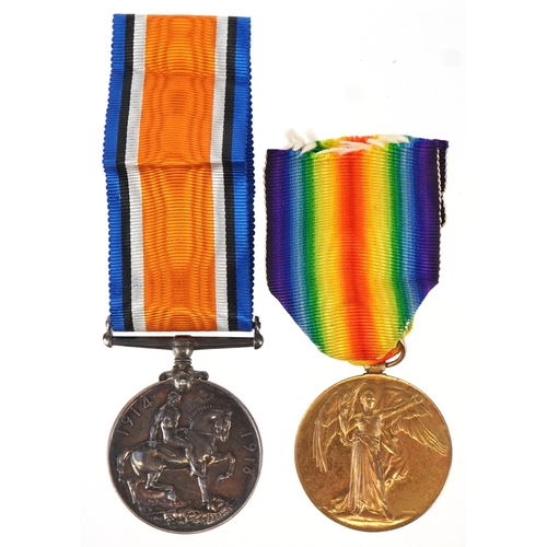 2664 - A British military World War I medal pair awarded to 54956 PTE.W.W.MILLS.DURH.L.I.